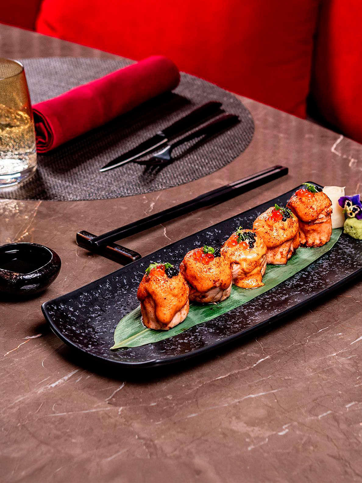 Aburi roll with wagyu