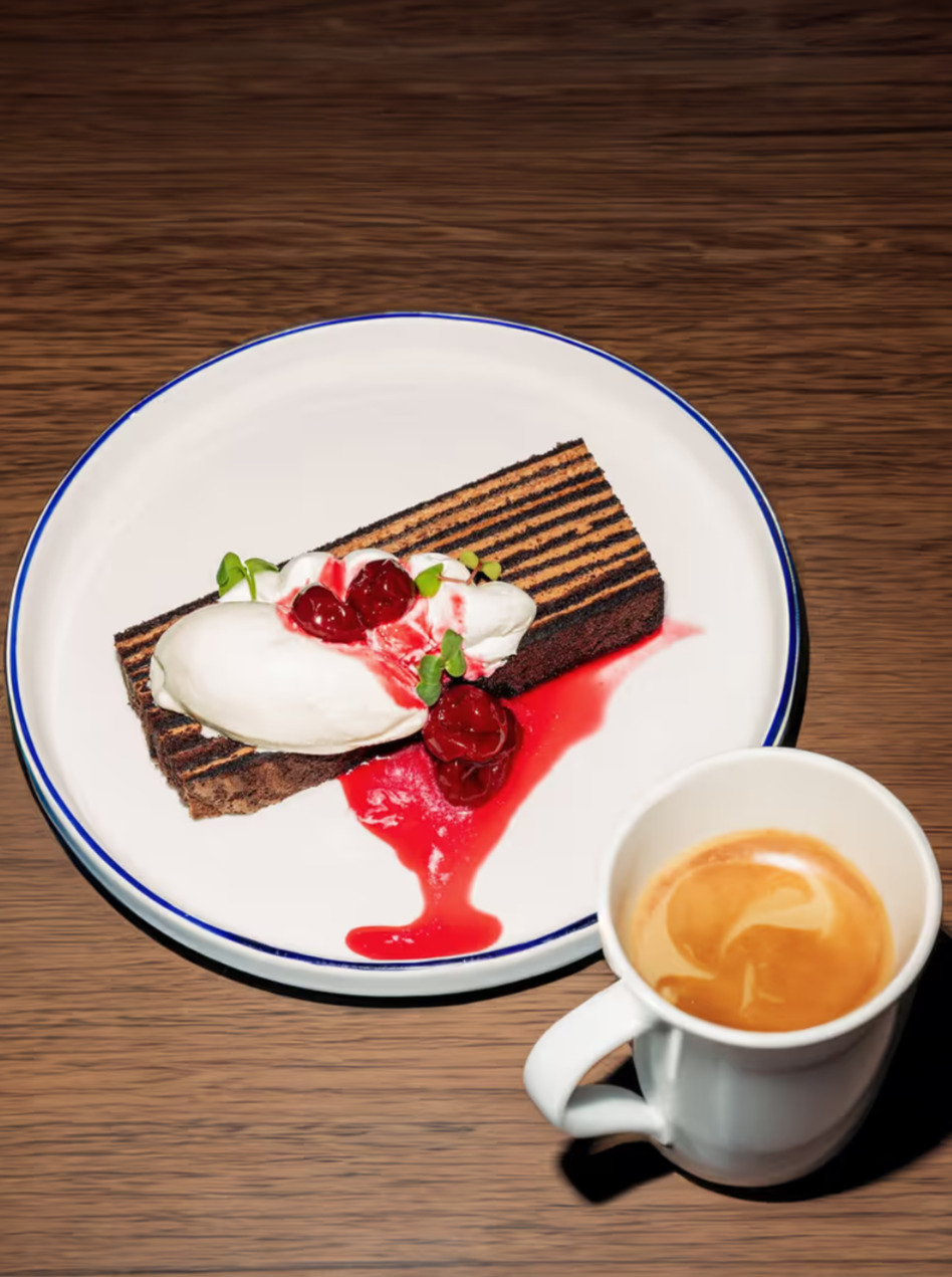 Big Apple cake and espresso