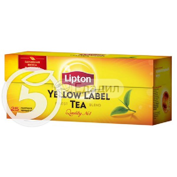 Липтон пятерочка. Чай черный Lipton Yellow Label 25 пак.. Чай черный Lipton Yellow Label 25пак*2г. Lipton чай Yellow Lab.пак. 25х2г. Чай Липтон Yellow Label 25 пак.