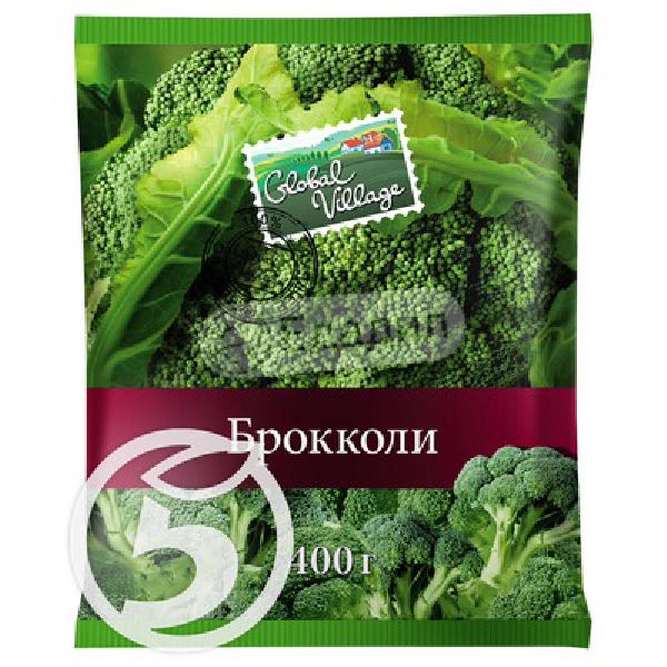 Замороженная брокколи 400 г Глобал Виладж. Брокколи в Пятерочке. Брокколи Global Village. Капуста Глобал Виладж.