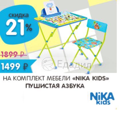 Ник кидс. Комплект мебели Nika Kids пушистая Азбука nkp1/4. Nika Kids NKP 1/5 мебель весёлая Азбука. Nika Kids значок. Комплект Nika пушистая Азбука (nkp1/4) 73x59 см зеленый.