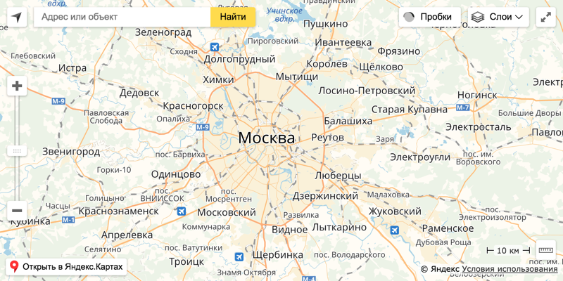 Карта москвы троицк город
