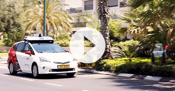 The first autonomous car on public roads of Tel Aviv