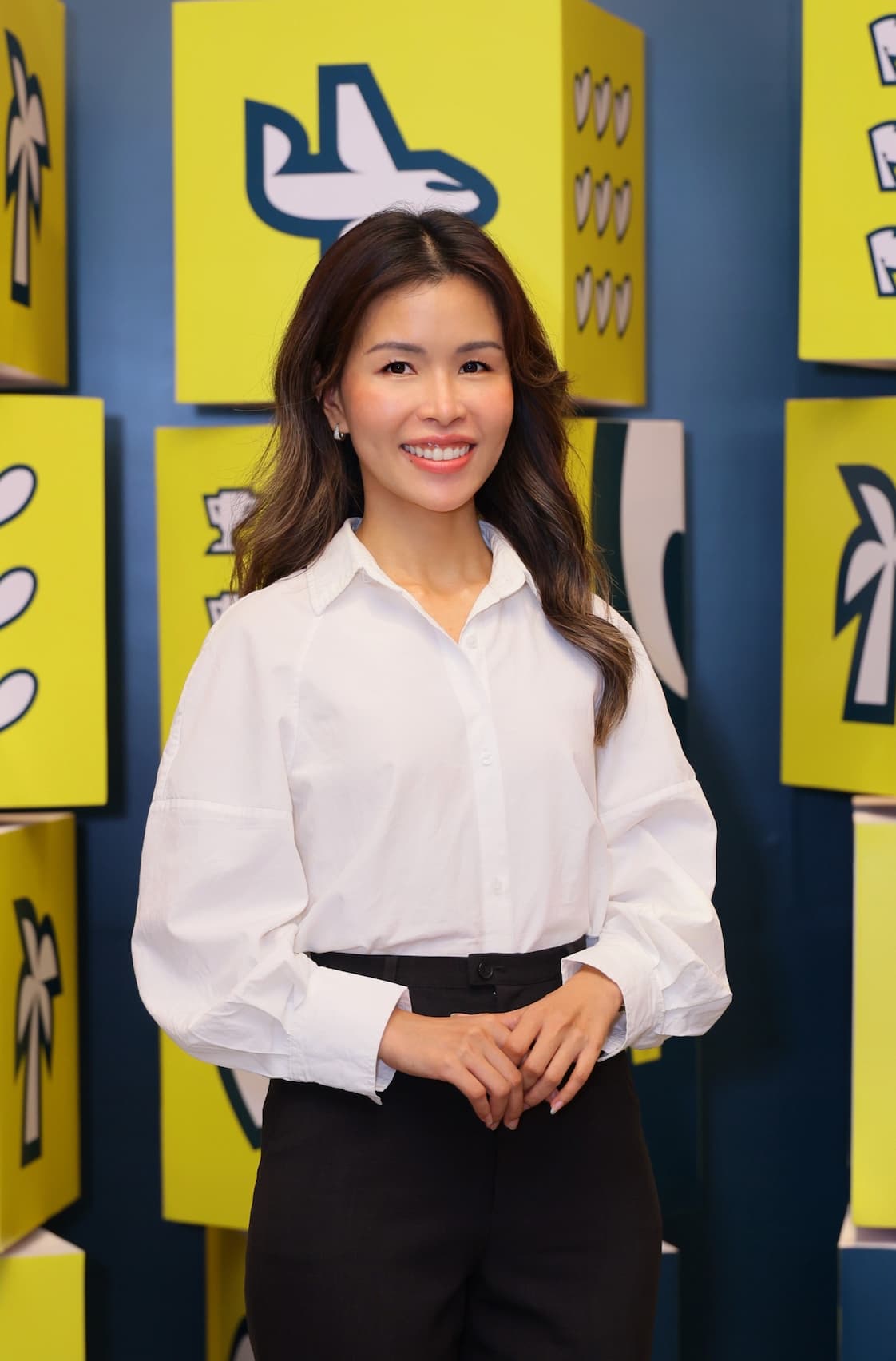 A portrait of smiling woman